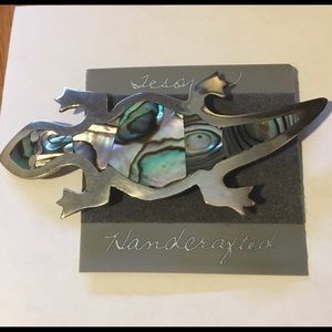 Silver Reptile Brooch NWT